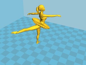 ballet dancing girl people ballerina dancer woman 3d print model - Mito3D
