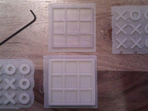 tic-tac-toe board other game openscad parametric tic tac toe toy 3d print model - Mito3D