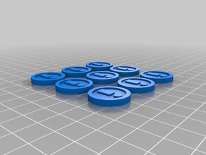 generische stress-alert-token Spielzeug & game Zubehör alert stress token x-wing 3d print model - Mito3D