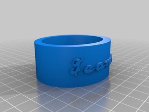 jeanne rond servilleta las pulseras personalizado 3d print model - Mito3D