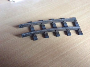 la curva de jardín pista ferrocarril del sistema 32mm las estructuras edificios tren modelo abierto rail traviesas sm32 3d print model - Mito3D
