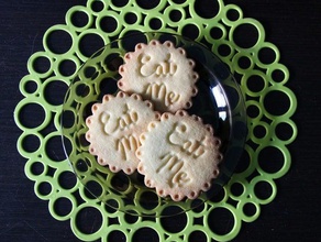 eat me cookie cutter kitchen & dining alice protonik wonderland 3d print model - Mito3D