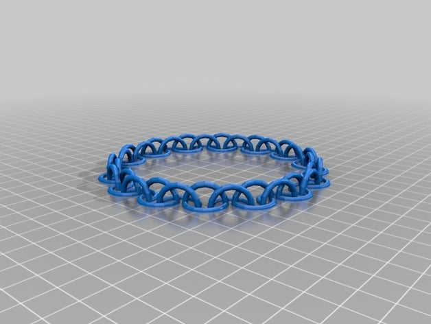 30-link pequeno semicírculo bracelete chain pulseiras personalizado 3D print model - Mito3D