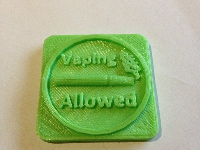 vaping allowed badge other 3D print model - Mito3D