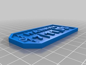 hannah's key ring 3d printing 3d print model - Mito3D