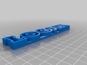 logan placa de identificação esculturas personalizado 3d print model - Mito3D