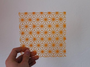 geometric stars stencil 2d art form prusa i3 shape triangles 3d print model - Mito3D