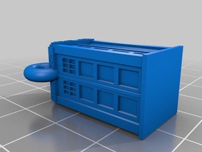 keychain mini tardis vehicles doctor 3d print model - Mito3D