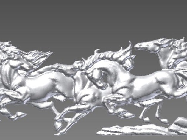 relief running horses scans & replicas 3d scan 3D print model - Mito3D