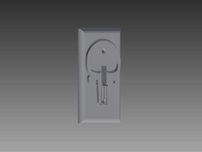 punisher light switch cover decor 3d print model - Mito3D