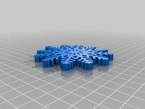 meine angepasste parametrische Schneeflocke ornament kundengebundene 3d print model - Mito3D
