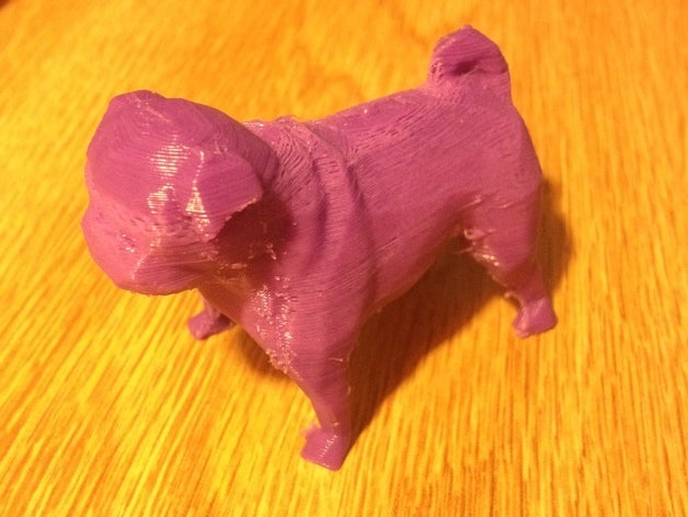 low poly pug sculptures animal dog faceted model sculpture 3D print model - Mito3D
