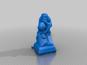 thinking ape sculptures 3d print model - Mito3D