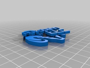 autobahn llc de porte-clés personnalisé 3d print model - Mito3D