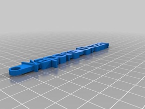 my customized message keychain vd organization 3d print model - Mito3D