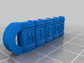 micds de porte-clés personnalisé 3d print model - Mito3D