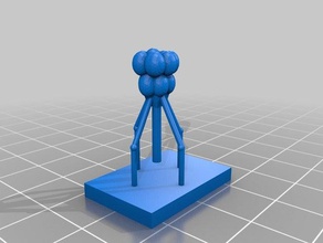 bacteriófago volteado base 3d print model - Mito3D