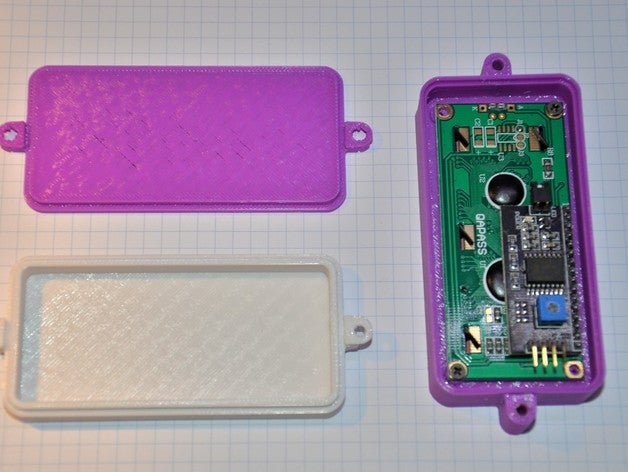 general lcd 16x2 montaje sólo botones de nuevo caso la electrónica 3D print model - Mito3D