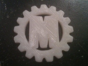 springfield make club logo gear coin coins badges hackerspace 3d print model - Mito3D