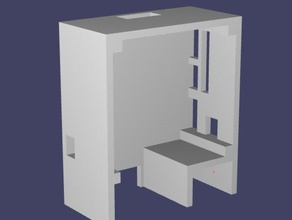 caja de alimentación - partes mecánicas la electrónica cuadro personalizado ingeniería mecánica fuente 3d print model - Mito3D
