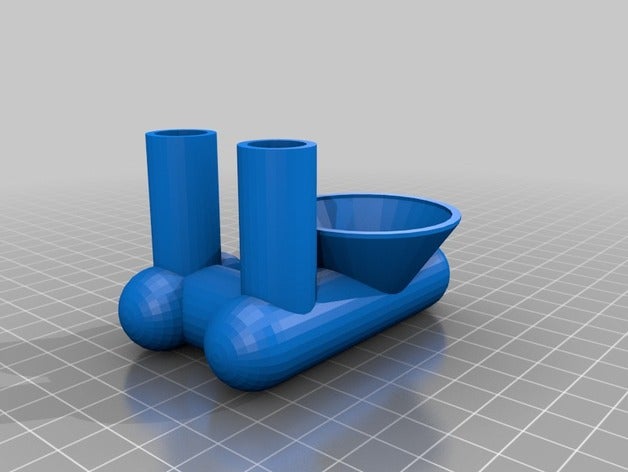 2 Löcher Topf Küche und Esszimmer kundengebundene 3D print model - Mito3D