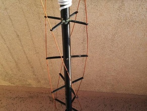 qfh 137mhz-Antenne Antenne apt spiraliges helix noaa quadrifilar Sat sdr Wetter 3d print model - Mito3D