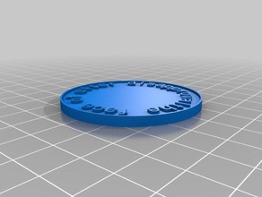 face utter disapproval coin coins & badges customized 3d print model - Mito3D