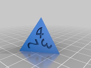 sharp edge d4 dice 3d print model - Mito3D