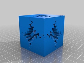 pie customized three cube gears interactive art 3d print model - Mito3D