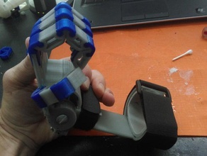 3d prostetic mão juntas flexíveis não parafusos springs A impressão motorizado robô 3d print model - Mito3D