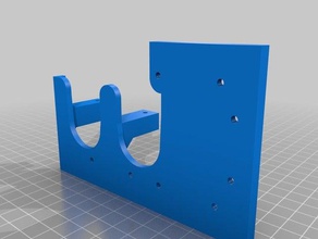 rigidbot dual extruder plate & mount no x loss 3d printer extruders mounting 3d print model - Mito3D