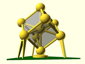 parametrico atomium modello edifici e strutture il belgio bruxelles customizer openscad 3d print model - Mito3D