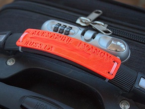 parametric luggage handle tag organization baggage label 3d print model - Mito3D
