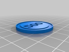 500 coin 3d printing 3d print model - Mito3D