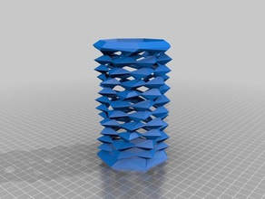 vaso di diamante torsione arredamento la lampada paralume twisted il 3d print model - Mito3D