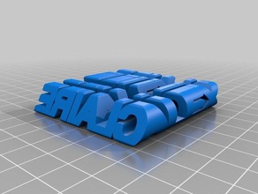 zwei-Wort-Skulptur claire alex Skulpturen kundengebundene 3d print model - Mito3D