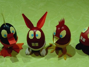 feliz pascua de la colección decoración bunny pollo pato huevo 3d print model - Mito3D
