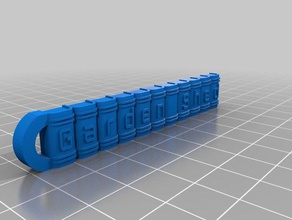 meine individuelle Bücherregal-Schlüsselanhänger Schlüsselanhänger kundengebundene 3d print model - Mito3D
