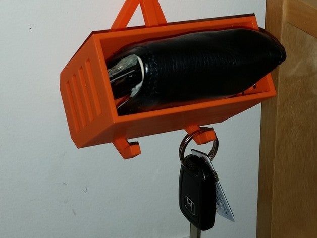 el titular de la cartera montado en pared organización billetera caso pie colgador 3D print model - Mito3D