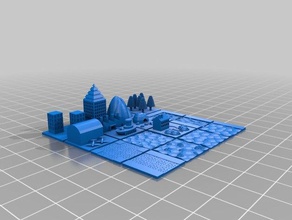 game board tiles 3d printing fun mini miniature model strategy toy 3d print model - Mito3D