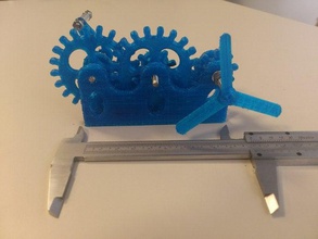 ventilador mano futuro cargador movil mechanical toys fan gears learning tumaker 3d print model - Mito3D