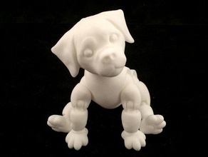 3d jointed puppy dog animals animal articulated toy 3d print model - Mito3D