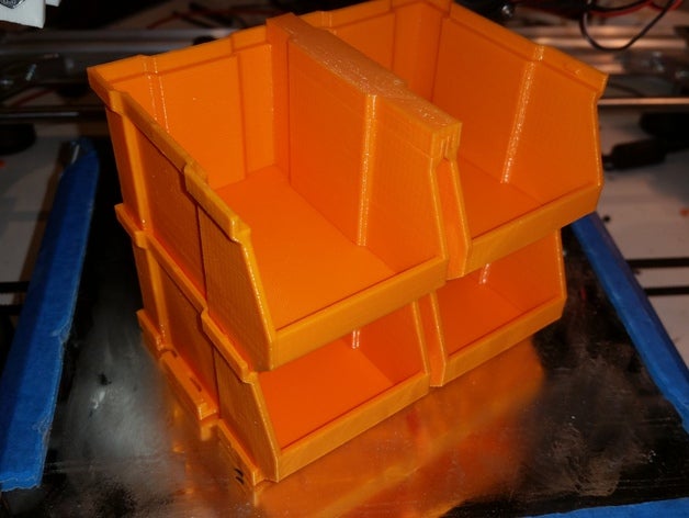 mini stacking box storage bin organization 3D print model - Mito3D