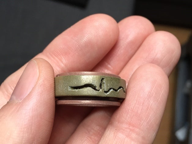 ecg spinner anello gioielli fidget gioiello la medicina 3D print model - Mito3D