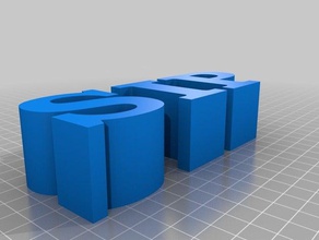 il mio personalizzato 3 lettere della riga su misura 3d print model - Mito3D