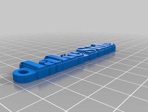 mon personnalisés hd nom de balise trousseau bord lac l'organisation personnalisé 3d print model - Mito3D