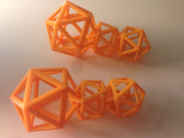 icosahedron geometric earrings 3D print model - Mito3D