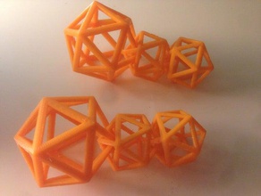 icosahedron geometric earrings 3d print model - Mito3D