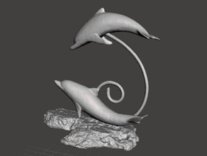 dolphins 3d printing 3d print model - Mito3D