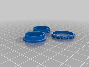 small knurled ring rings customized 3d print model - Mito3D